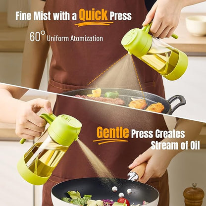 PARACITY 2 in 1 Oil Dipenser Bottle with Silicone Bottom (Green-2PCS) - Image 6
