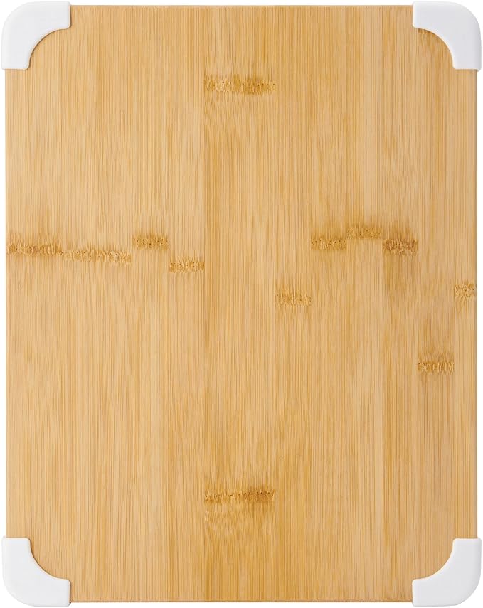 Farberware Nonslip Bamboo Cutting Board with Juice Groove,11x14 Inch,White,(Pack of 6) - Image 2