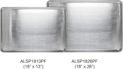 Excellante 18" X 26" Full Size Aluminum Sheet Pan, Perforated, Comes In Each