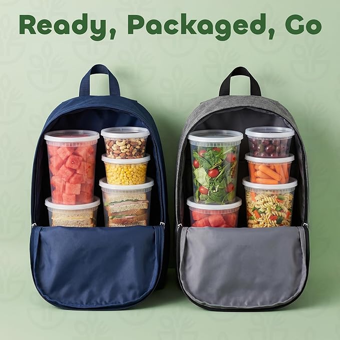 JoyServe 144 Sets Deli Containers with Lids – 16oz & 32oz – Leak Proof, Microwaveable, Dishwasher & Freezer Safe – Plastic Food Storage & Soup Containers - Image 7