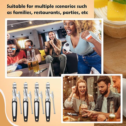 Gisafai 10 Pcs Can Opener Manual Bulk Smooth Edge with Sharp Blade and Soft Non Slip Grip Handle Heavy Duty Handheld Safety Can Opener, Black and Silver - Image 4