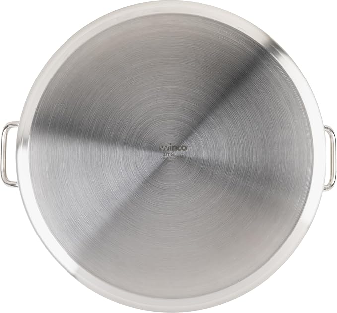 Winco Heavy-Duty Stainless Steel Stock Pot with Cover, 60 Quart - Image 5