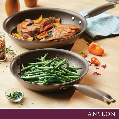 Anolon Advanced Home Hard-Anodized Nonstick Skillets (2 Piece Set- 10.25-Inch & 12.75-Inch, Bronze) - Image 8