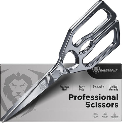 Dalstrong Kitchen Scissors — Japanese Stainless Steel Shears, Ambidextrous, Detachable for Cleaning — For Spatchcocking Chicken, Trimming Herbs, Pizza, Flatbread & Package Opening by Dalstrong