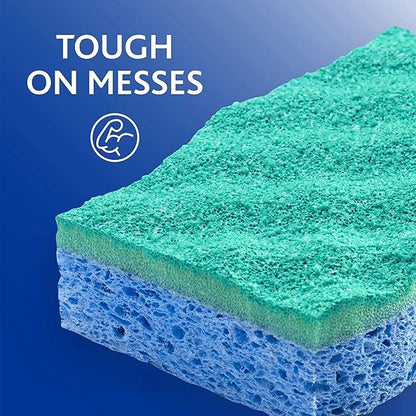 O-Cedar Scrunge Non-Scratch Scrub Sponge Multi-Use,All-Purpose,Odor-Resistant,Scrubbing Sponge Safely Cleans All Hard Surfaces in Kitchen and Bathroom,6 Count (Pack of 2) - Image 3