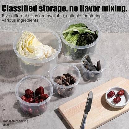 NVTED Big Bowl Food Storage Containers With Cover, Fresh-Keeping Transparent Storage Round Box Household Refrigerator Food Container for Everyday Use to Preserve Freshness (5, Circular) - Image 5