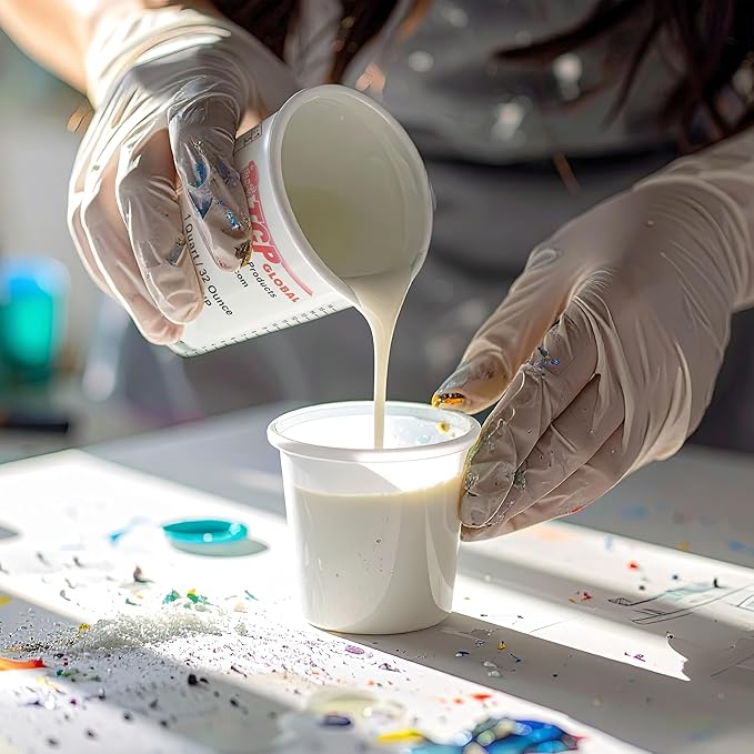 Custom Shop Paint Mixing Cups, 32-Ounce (36 Pack) - Plastic Measuring Cups for Liquids, Automotive Painting, Epoxy Resin, Acrylic Arts, Crafts, Disposable or Reusable, Graduated, Mixing Ratios - Image 7