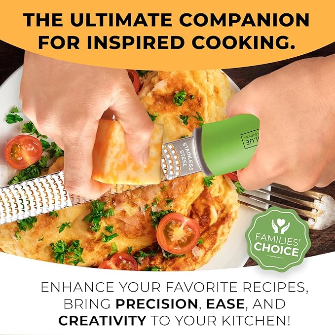 Orblue Lemon Zester & Cheese Grater - Premium Citrus Zester, Kitchen Grater for Parmesan, Chocolate, Fruits, Vegetables, Ginger, Garlic, Nutmeg - Stainless Steel Blades with Protective Cover, Green - Image 9