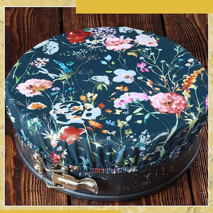 Patelai 10 Pcs Bowl Covers Reusable in 5 Size Stretch Cloth Fabric Elastic Food Storage Bowl Covers Bread Sourdough Lids for Proofing Food Fruits Leftover (Colorful,Rich Flowers) - Image 7