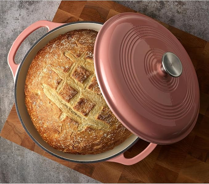Mercer Culinary Enameled Cast Iron Round Dutch Oven, 6 qt., Pink - Image 7