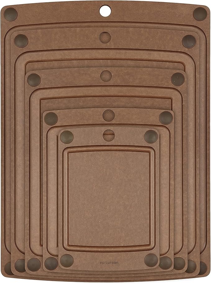 Epicurean All-In-One Cutting Board with Non-Slip Feet and Juice Groove - Non-toxic, Dishwasher Safe, Made in the USA, 14.5" x 11.25", Nutmeg - Image 4