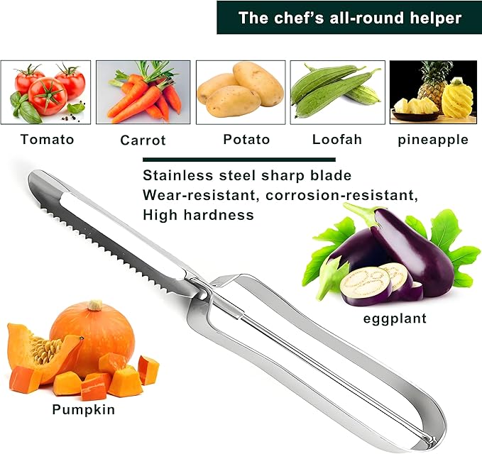Potato Peelers for Kitchen, 2 Pcs, Just Like Mom's old steel Peeler - Image 3