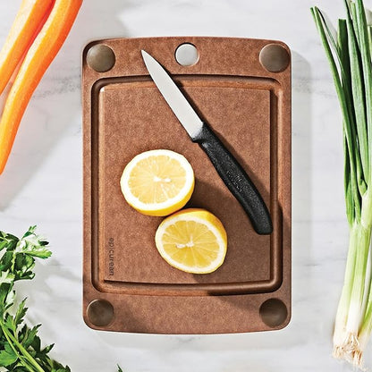 Epicurean All-In-One Cutting Board with Non-Slip Feet and Juice Groove - Non-toxic, Dishwasher Safe, Made in the USA, 10" x 7", Nutmeg - Image 2