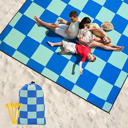 HIHOHO Beach Blanket Waterproof Sandproof Extra Large Beach Mat 79" X 83"/120"x108"for 1-8 Adults Quick Drying Durable Outdoor Picnic Mat for Beach Travel Camping Hiking