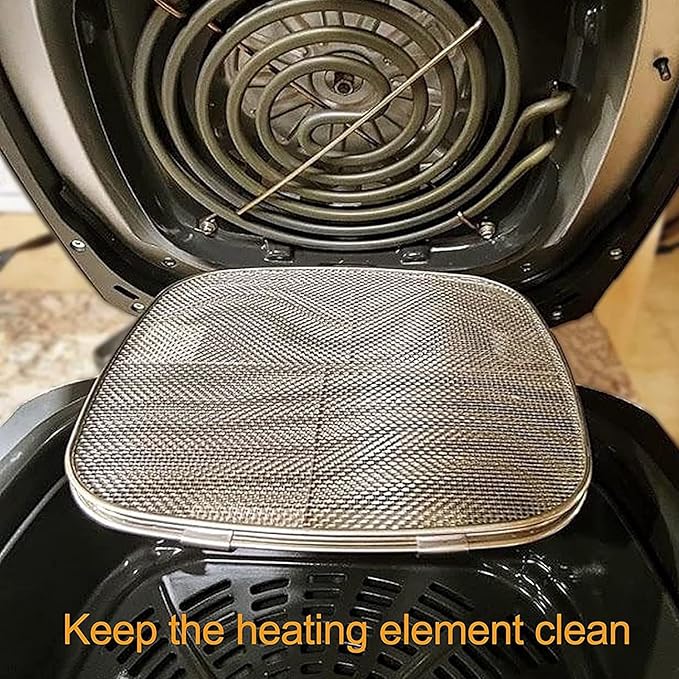 Splatter Guard, Splatter Guards for Frying, Stainless Steel Double Splatter Screen For Fryer Splatter for Oval Barbecue Machine Home