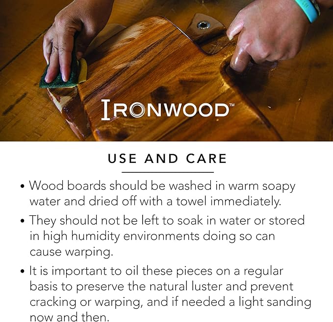 Ironwood Gourmet Oslo End Grain Utility Cutting Board, 14 x 16 Inches, Natural Acacia Wood - Image 4