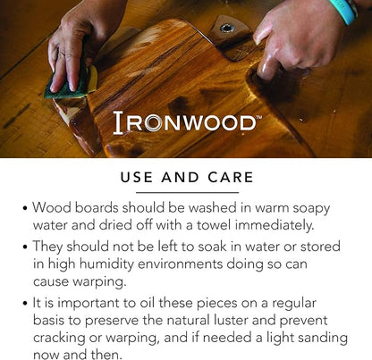 Ironwood Gourmet Oslo End Grain Utility Cutting Board, 14 x 16 Inches, Natural Acacia Wood - Image 4