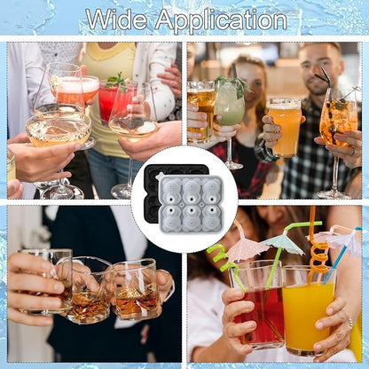 3D Bear Ice Cube Mold, Large Ice Cube Tray with Lid for Cocktail Whiskey Bourbon, Teddy Bear Ice Cube Trays for Freezer Fun Shape, Big Ice Molds Cute Candies Chocolate Mold, Black