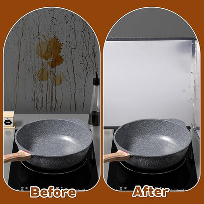 SHENLIU 3 Sided Splatter Guard, Anti Splatter Shield Stainless Steel Oil Splatters Guard for Stove Top, Foldable Grease Splatters Screen, Nonstick Oil Stove Heat Insulation Board for Cooking - Image 4