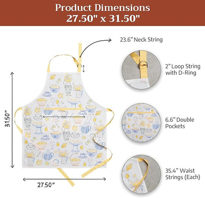 Maison d' Hermine 100% Cotton Apron for women with Pocket Kitchen Chef Apron for Men Cooking Mothers Day Gifts - Image 7