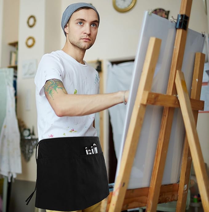 Utopia Wear 12 Pack Server Aprons with 3 Pockets, Waiter and Waitress Waist Aprons for Women with Pockets, Men Short Aprons - Image 9