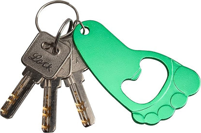 Swatom Foot Shape Bottle Opener with Keychain Key Tag Chain Ring Accessories 6PCS…