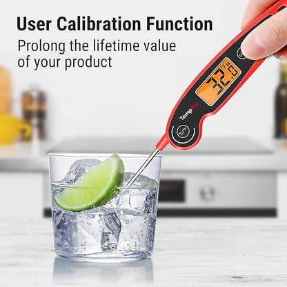 TempPro TP605 Instant Read Meat Thermometer for Cooking, Waterproof Digital Food Thermometer with Large Backlit LCD, Kitchen Thermometer for Grilling, Smoking & Candy Making (Previously ThermoPro) - Image 6