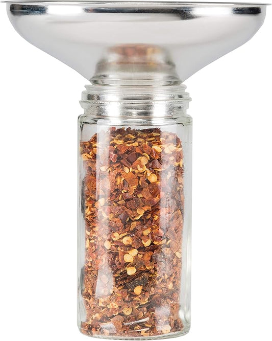 AllSpice Spice Funnel Metal Stainless Steel 18/8 (1" Bottom) by AllSpice
