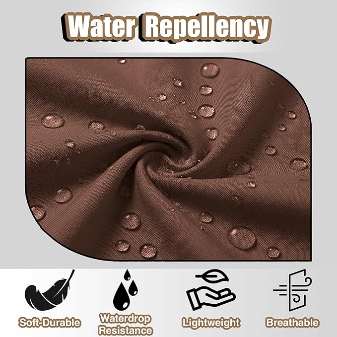 TOSHE Kitchen Apron Waterdrop Resistant Cotton Apron with adjustable Aprons for Women with Pockets 12 Color option Cooking Brown Apron (Brown) - Image 4