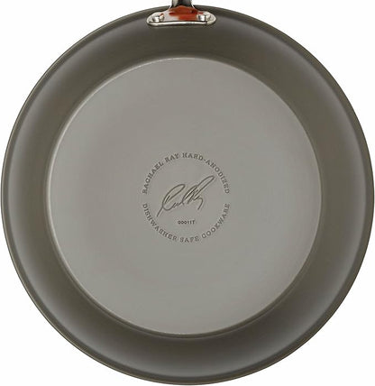 Rachael Ray - 87630 Rachael Ray Cucina Hard Anodized Nonstick Cookware Pots and Pans Set, 12 Piece, Gray with Red Handles - Image 14