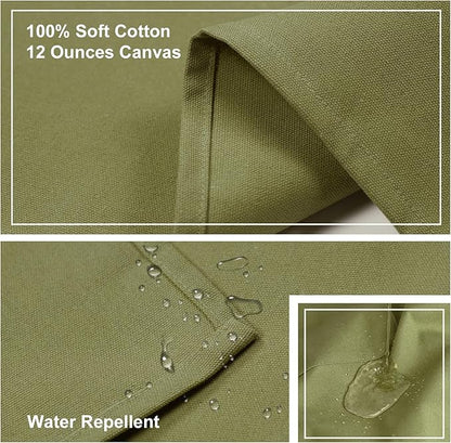 ZOMAO Chef Apron for Women Men with Large Pockets, Cotton Canvas Cross Back Waterproof Work Aprons for Kitchen Cooking Bib