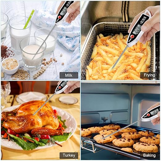Meat Food Thermometer, Digital Candy Cooking Thermometer, Kitchen Cooking Thermometer Instant Read for BBQ Grill, Oil, Milk, Bath Water, Deep Fry, Candle Temperature - Image 2