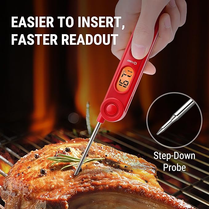 TempPro TP03B Digital Meat Thermometer for Cooking, Instant Read Thermometer with Backlight, Kitchen Food Thermometer for Grill Smoker BBQ Oil Deep Fry Candy Bread Coffee (Previously ThermoPro) - Image 4