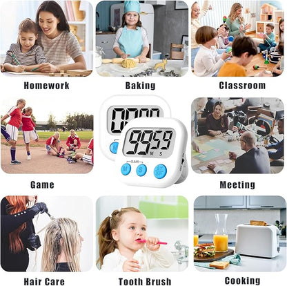 ZILLEEN Classroom Timer for Kids Teachers 2 Pack Digital Timers, White - Image 5