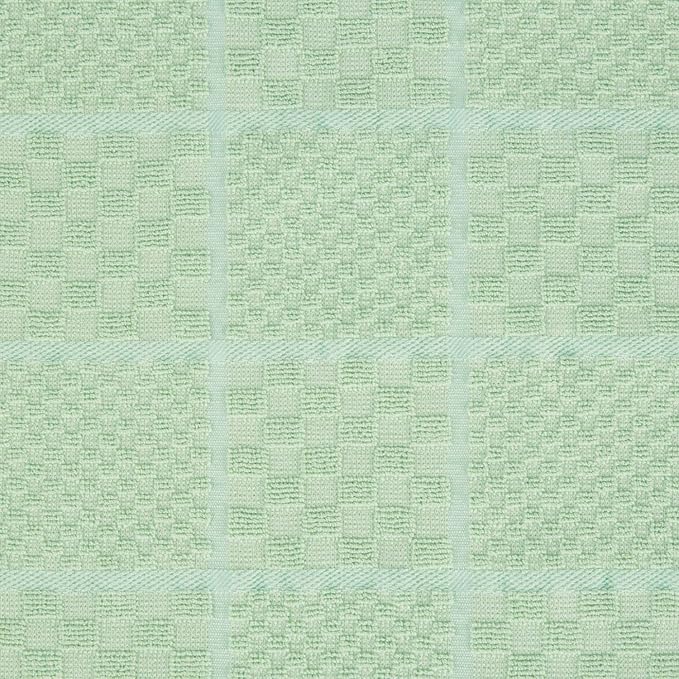 KITCHENAID Quilted Cotton Terry Cloth Oven Mitt, Pot Holder, Kitchen Towel 4-Pack Set, Heat Resistant, Silicone Grip, 16"x26", 7"x13" & 7"x10", Pistachio - Image 3