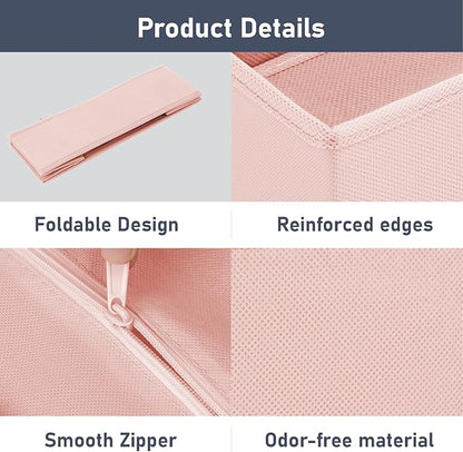 DIMJ Drawer Organizer Clothes 24Pack - Foldable Baby Organizers and Storage & Dresser Organizer for Bedroom, Closet - Nursery Organization Dresser Dividers for underwear, Sock,Bra, Belt, Tie, Pink - Image 7