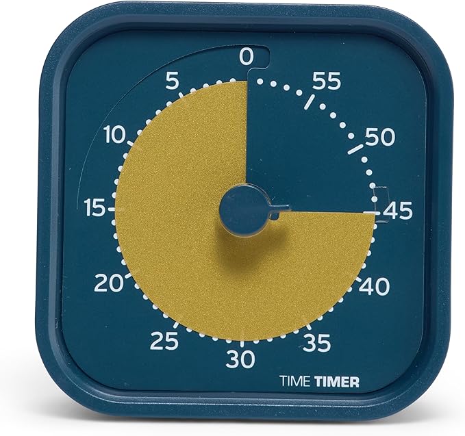 Time Timer MOD - Home Edition - Individual Sized 60 Minute Visual Countdown Timer for ADHD, Adults, Students, and Pomodoro with Silent Operation (Metallic Midnight) by TimeTimer