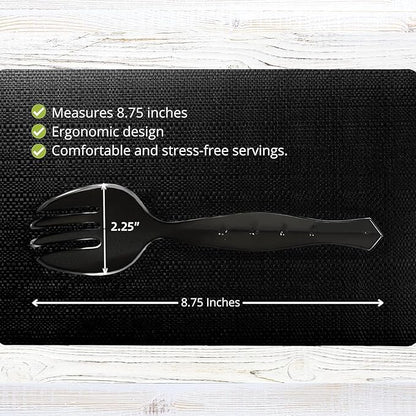 PARTY BARGAINS Disposable Clear Plastic Serving Forks 8.75 Inch – Heavy Duty Clear Plastic Forks for Parties, Catering, Weddings, Events – 12 Count