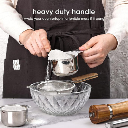 17 Piece Stainless Steel Measuring Cups and Spoons Set, with 1/16 Cup,1/3 Spoon and 1 Leveler - Image 7