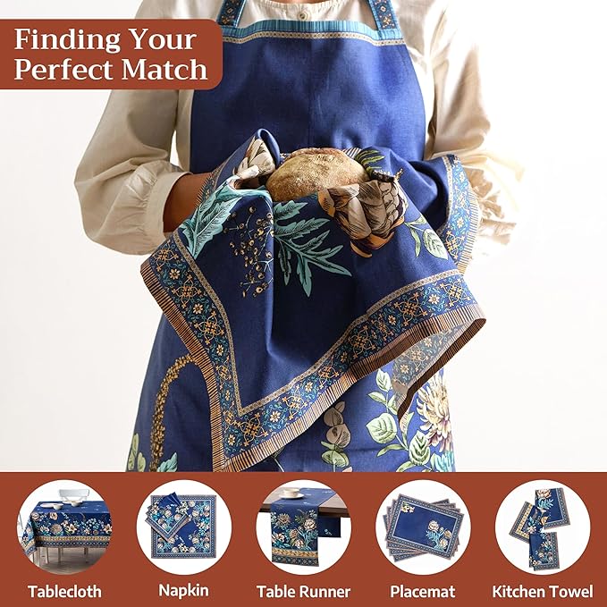 Maison d' Hermine 100% Cotton Apron for women with Pocket Kitchen Chef Apron for Men Cooking Mothers Day Gifts