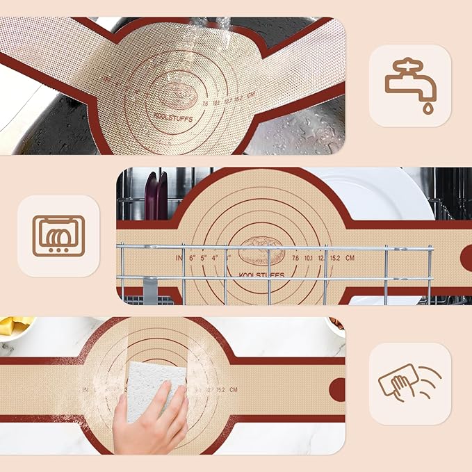 Silicone Bread Sling for Dutch Oven, 2 PCS Red Non-Stick & Reusable Bread Baking Supplies with Extra Long Handles, Easily Transfer Sourdough, Dishwasher Safe, Round - Image 4