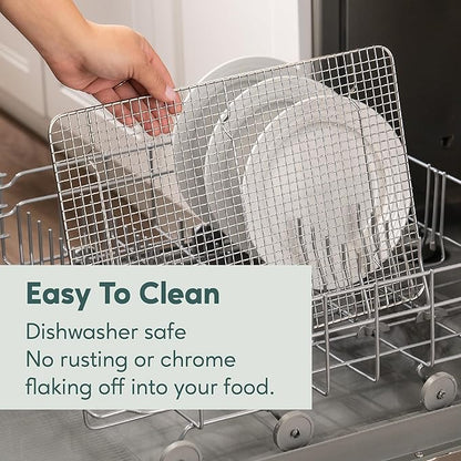 Ultra Cuisine Heavy Duty Cooling Rack for Cooking and Baking - Professional Grade Premium100% Stainless Steel Baking Rack & Wire Cooling Mesh for Roasting & Grilling - Dishwasher Safe - 11.5" x 16.5" - Image 6