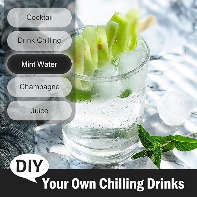 DclobTop Ice Cube Trays with Lid and Bin, Ice Trays for Freezer - Easy to Release Silicone Mold, Stackable Reusable Plastic Molds for Cocktails, Whiskey, Drinks and Iced Coffee, BPA-Free - Image 5