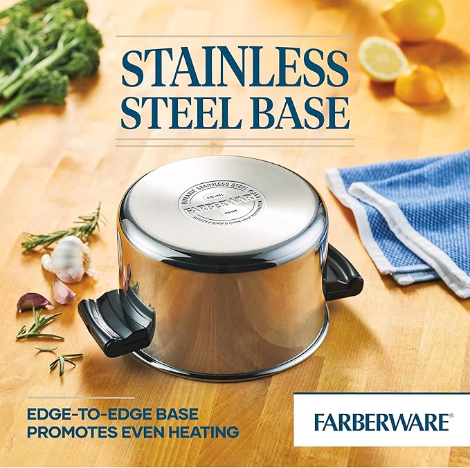 Farberware Classic Stainless Steel 4-Quart Covered Saucepot - - Silver (Pack of 4) - Image 5