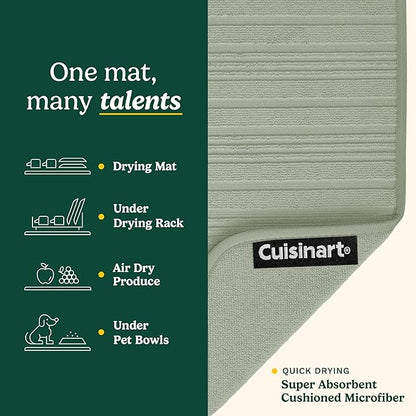 Cuisinart Dish Drying Mats for Kitchen Counter - (2) 18" x 24" Ultra Absorbent Dish Drying Mat XL - Foldable, Machine Washable, Fast Drying Dish Mat - Image 3