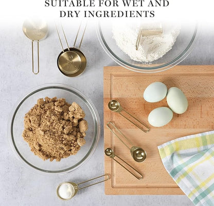 Martha Stewart Richburn 4-Piece Gold Stainless Steel Measuring Spoons Set – Durable and Stylish Kitchen Measuring Tools for Precise Baking and Cooking - Image 3