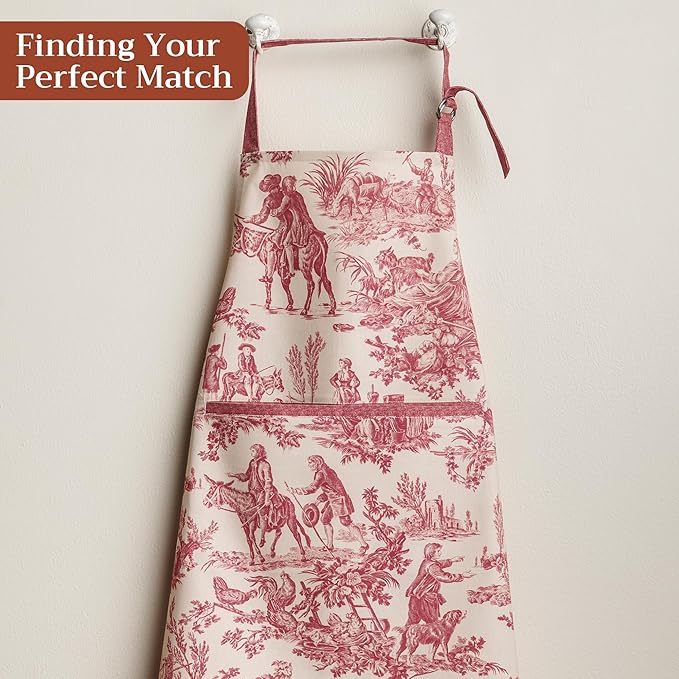 Maison d' Hermine 100% Cotton Apron for women with Pocket Kitchen Chef Apron for Men Cooking Mothers Day Gifts