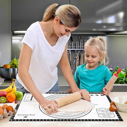 Silicone Baking Mat,26" x 16" Non-slip Dough Rolling Pastry Mat Non Stick Baking Sheet Mat with Measurement Cookies,Macarons,Bread - Image 6