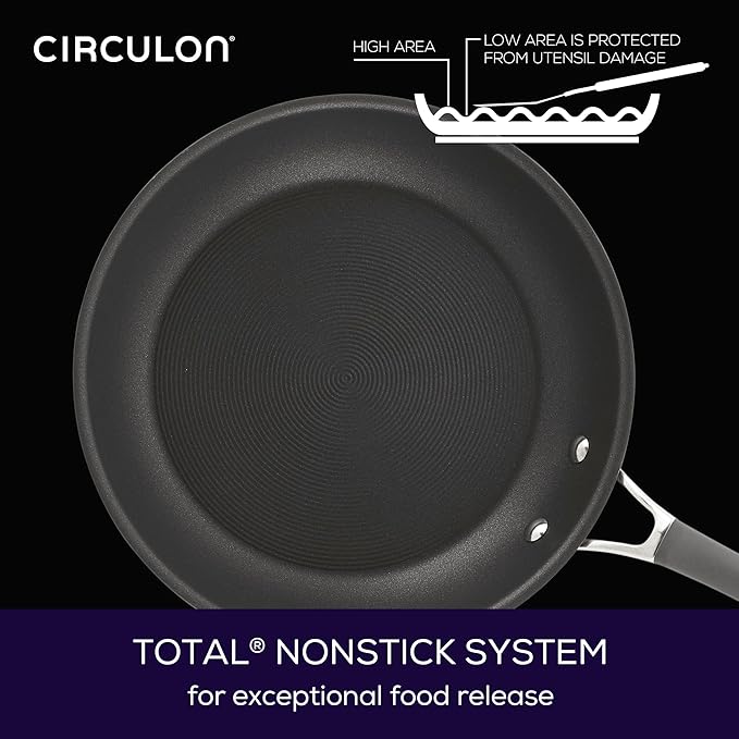 Circulon 83903 Radiance Hard Anodized Nonstick Cookware Pots and Pans Set, 10 Piece, Gray - Image 6