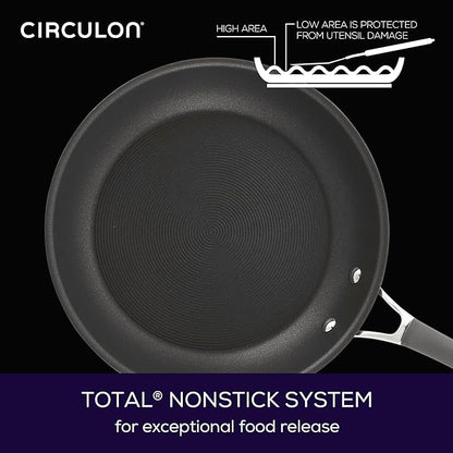 Circulon 83903 Radiance Hard Anodized Nonstick Cookware Pots and Pans Set, 10 Piece, Gray - Image 6